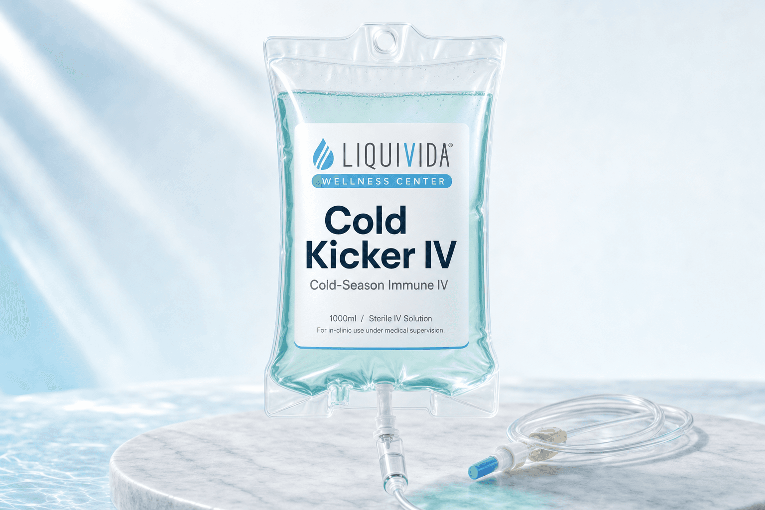 Cold Kicker, IV infusion bag