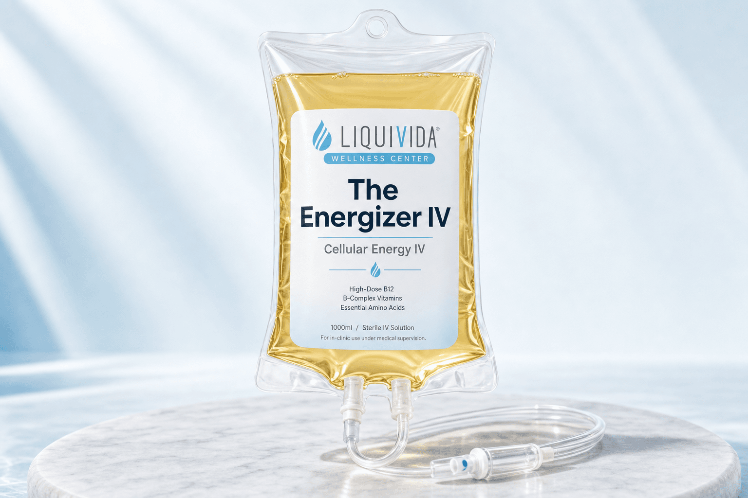 The Energizer, IV infusion bag