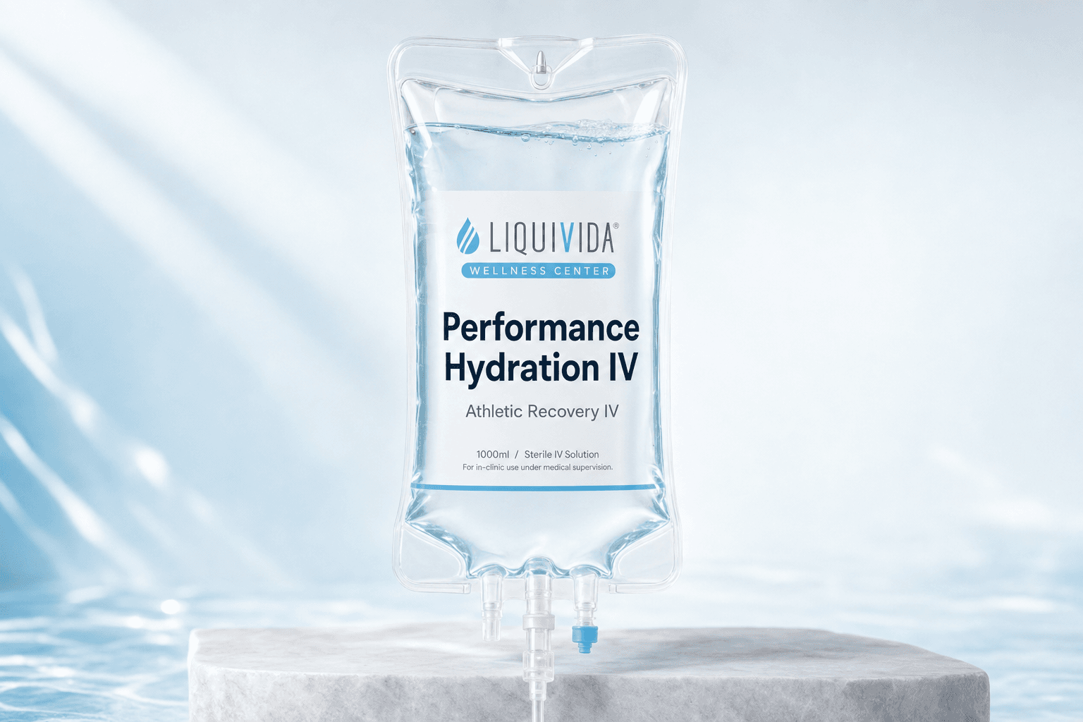 Performance Hydration, IV infusion bag